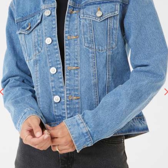 Hudson Jeans Denim Trucker Jacket S/M Color Blue - Picture 2 of 9